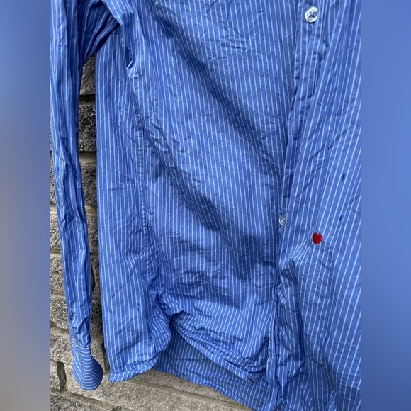 - Moschino Oxford Blue Dress Shirt long sleeve men’s Sz Large 41 - Picture 2 of 7